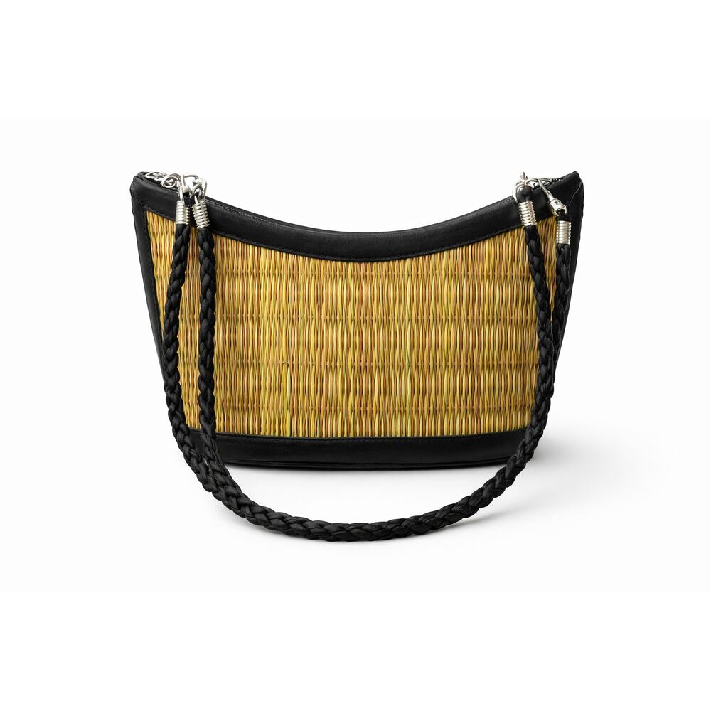 Basket of Cambodia Woven Grass Shoulder Bag 9x4x4 – MISSING ZIPPER PULL